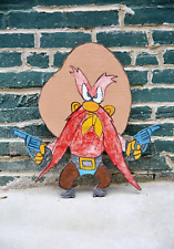 Vintage Yosemite Sam Back Off Sign Looney Tunes Cartoon car truck wood accessory picture