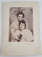 Antique Photograph Young Women Edwardian Selia Wood Hattie Stierle Menominee MI picture