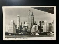 RPPC Postcard New York City NY - Skyline of Lower Manhatten picture