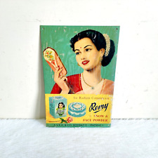 1950s Vintage Indian Lady Remy Snow Face Powder Advertising Metal Sign Board S85 picture