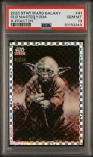 2023 TOPPS CHROME STAR WARS GALAXY 41 OLD MASTER YODA X-FRACTOR 1/10 PSA 10 picture