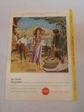 Coca Cola National Geographic Old Ad February 1957 Acapulco Mexico Sucaryl Sugar picture