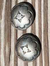 Vintage Set of 2 Sterling Silver Buttons picture