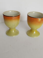 Vintage Set Orange Lusterware Egg Cups (set of 2) RARE picture