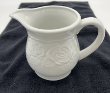 Tabletops Unlimited French Rose Creamy White Water Pitcher picture