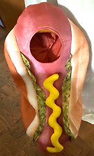 Halloween Costume Hot Dog Bun Mustard Relish Padded, Lined, Hook & Loop Closure picture