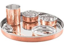 Combo Of Copper & Brass Thali , Masala Box, candles Stand and Dhoni picture