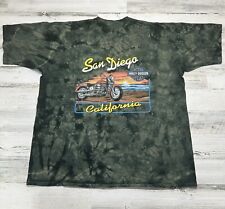 HARLEY DAVIDSON T Shirt VINTAGE San Diego MEN’S 2XL Green Tie-Dye 1997 picture