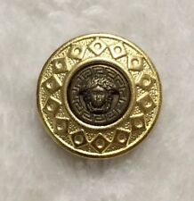 One (1) Brass/Gold Metal Button of the Greek Mythology Medusa Snake Head picture