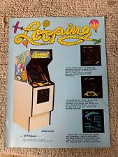 original 1982 11- 8 1/4” Looping Venture Line  arcade video game AD FLYER picture