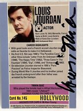 Louis Jourdan French Actor #145 Signed Hollywood Trading Card 1991 picture