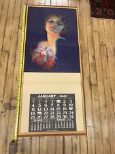 1940s CALENDAR SAMPLE ~ PIN-UP BY Rolf Armstrong ~  GIANT 45x20 Size picture
