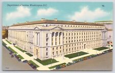 Washington DC Department Of Justice Linen Postcard picture