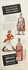 Rare 1940's Vintage Original Johnny Walker Scotch Whiskey Advertisement AD WOW picture