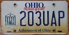 SUPER RARE Ohio License Plate Athenaeum Of Ohio Mid 90s 203UAP picture