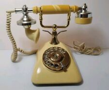 Vintage French Rotary Style Phone Sweet Talk Made in Japan Yellow  picture