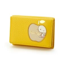 Hello Kitty real Leather Trifold Wallet Fresh Yellow Sanrio Gift Kawaii NEW picture