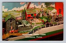 Intercourse PA-Pennsylvania, Miniature Amish Farm, Antique, Vintage Postcard picture