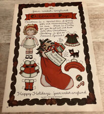 1978 JOAN WALSH ANGLUND Childrens Page - Christmas Paper Doll - Vintage Clipping picture