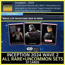 INCEPTION 2024 WAVE 2-ALL RARE+UNCOMMON 57 CARD SET-TOPPS STAR WARS CARD TRADER picture