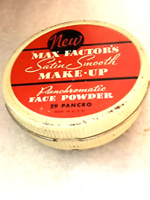 💋 1920s MAX FACTOR'S  PANCHROMATIC PANCRO FACE POWDER TIN Antique NOS 💋 RARE picture