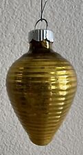 Shiny Brite Beehive Cone Ornament Gold Vintage picture