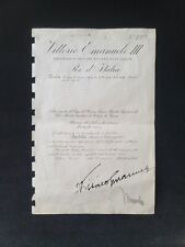 Benito Mussolini Signed El Duce Royal Document Italy Royalty Vittorio Emanuele  picture