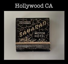 SAHARAN MOTOR HOTEL Hollywood CA Sunset Blvd Vintage Matchbook Full ~ picture