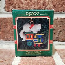 Enesco Christmas Ornament PURR-FECT HOLIDAYS 1992 HTF 594482 Miniature Vintage Q picture
