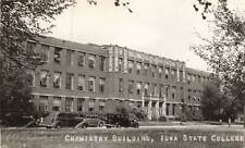 RPPC Chemistry Building Cars Iowa State College Real Photo Vintage Ames IA P178 picture