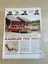 1962 Rambler Classic Car Compact Vintage 1961 Print Ad Life Magazine picture