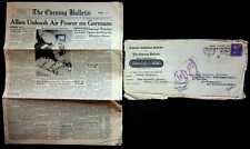 December 23 1944 The Evening Bulletin Newspaper Overseas Edition W/ Envelope picture
