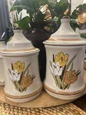 Vintage California Pottery 4 Piece Canister Set. picture