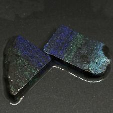 Rough Sliced Andamooka Matrix Set Opal Pair With Beautiful Layered Colors  picture