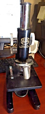 GRAF APSCO VINTAGE LAB MICROSCOPE WEST GERMANY all working just needs cleaned up picture