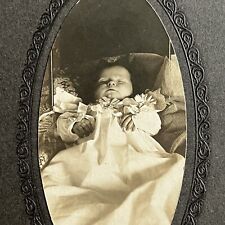 Antique Cabinet Card Photograph Post Mortem Baby Aunt Mary’s Odd picture