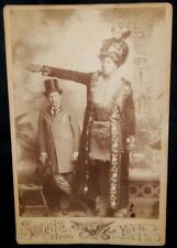 Antique Vtg Cabinet Card Photo Sideshow Actor Mianko Karoo Swords Bros York PA. picture