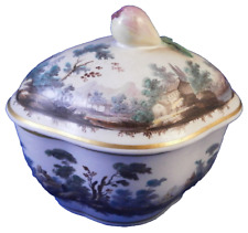 Antique 18thC Doccia Porcelain Sugar Bowl Dish Pot Porzellan Dose Box Ginori picture