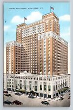 Hotel Schroeder In Milwaukee, Wisconsin WI - US Flags VINTAGE Postcard picture