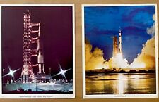2 Official NASA Rockets 8X10 Lithograph Photos Apollo 4 Launch, Apollo/Saturn V picture