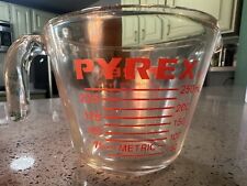 Vintage PYREX 1 Cup 508 Glass Measuring Cup W Handle picture