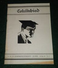 June 1934 The Columbiad Commencement for Columbia University Program picture