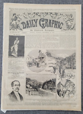DAILY GRAPHIC 22ND SEPT 1891 FATAL COACH ACCIDENT SWITZERLAND ORIGINAL NEWSPAPER picture
