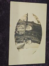 vintage postcard with elderly couple picture