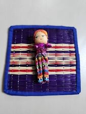 Handmade Guatemalan Worry Doll With Mat picture