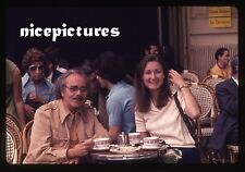 PARIS Photographer self portrait with woman Street Cafe - 1970s original slide picture