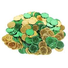  St. Patrick's Lucky Coins Plastic Shamrock Leprechaun 3-Leaf Clover Coins for  picture