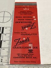 Matchbook Cover  Freid’s Candlelight Inn Restaurant  Cleardwater Bach. FL  gmg picture