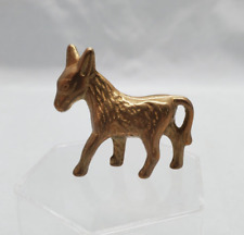 Vintage Small Brass Donkey Figurine Mule Horse Figure Solid Made in Taiwan picture