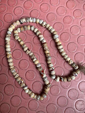 Pure Tibetan Natural Old Agate Dzi Disc Beads Short Necklace  picture